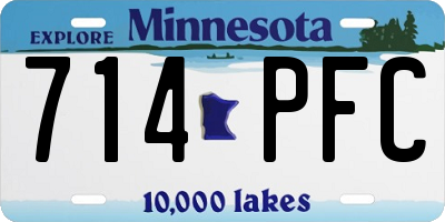 MN license plate 714PFC