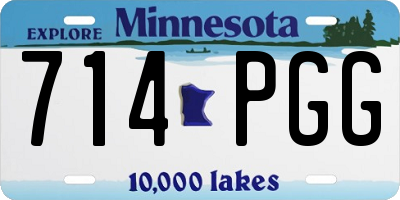 MN license plate 714PGG