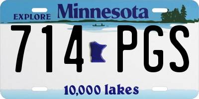 MN license plate 714PGS