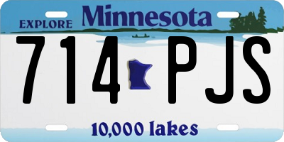 MN license plate 714PJS