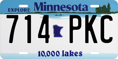 MN license plate 714PKC