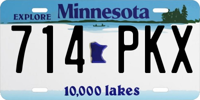 MN license plate 714PKX