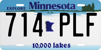 MN license plate 714PLF