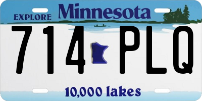 MN license plate 714PLQ
