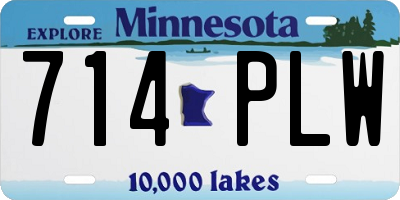 MN license plate 714PLW