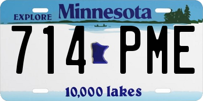 MN license plate 714PME