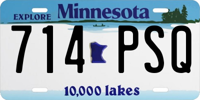 MN license plate 714PSQ