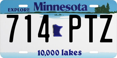 MN license plate 714PTZ
