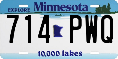 MN license plate 714PWQ