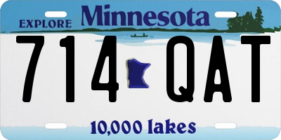 MN license plate 714QAT