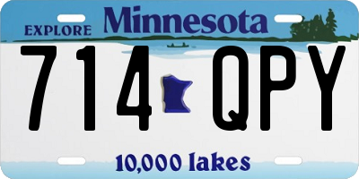 MN license plate 714QPY