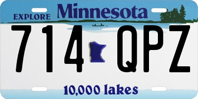 MN license plate 714QPZ