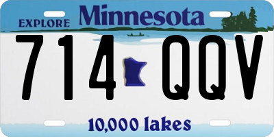 MN license plate 714QQV