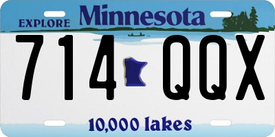 MN license plate 714QQX