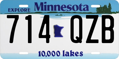 MN license plate 714QZB