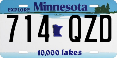 MN license plate 714QZD