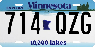 MN license plate 714QZG