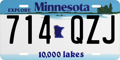 MN license plate 714QZJ