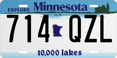 MN license plate 714QZL