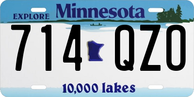 MN license plate 714QZO