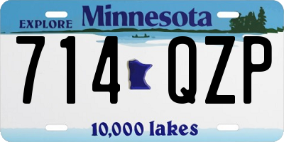 MN license plate 714QZP