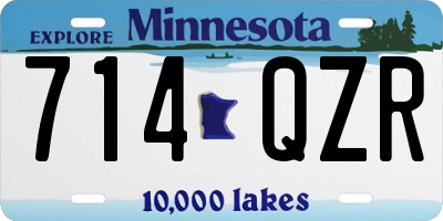 MN license plate 714QZR