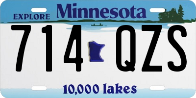 MN license plate 714QZS