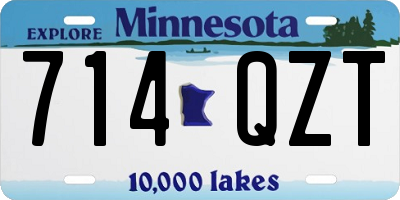 MN license plate 714QZT