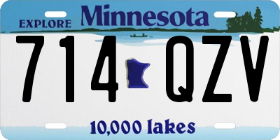 MN license plate 714QZV