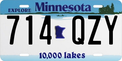 MN license plate 714QZY