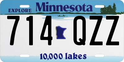 MN license plate 714QZZ