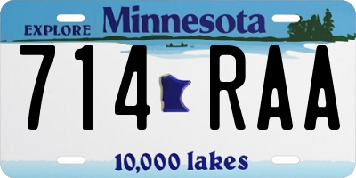 MN license plate 714RAA