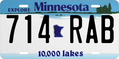MN license plate 714RAB