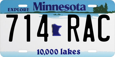 MN license plate 714RAC