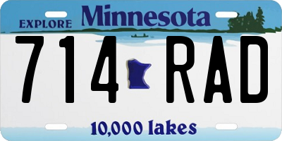 MN license plate 714RAD