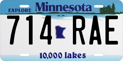 MN license plate 714RAE