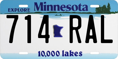 MN license plate 714RAL
