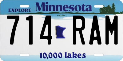 MN license plate 714RAM