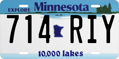 MN license plate 714RIY