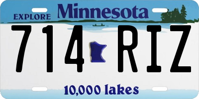 MN license plate 714RIZ