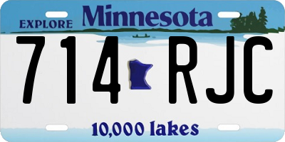 MN license plate 714RJC