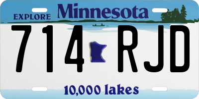 MN license plate 714RJD