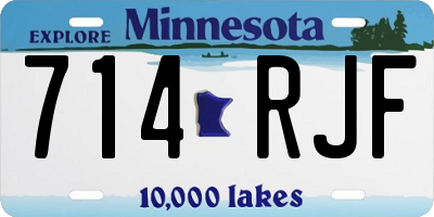 MN license plate 714RJF
