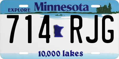 MN license plate 714RJG