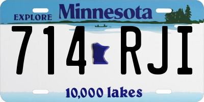 MN license plate 714RJI