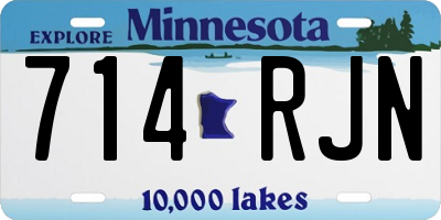 MN license plate 714RJN