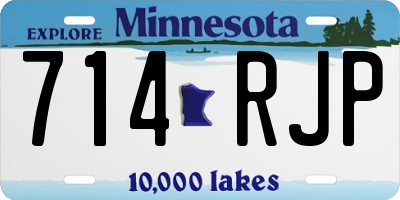 MN license plate 714RJP