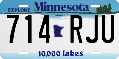 MN license plate 714RJU