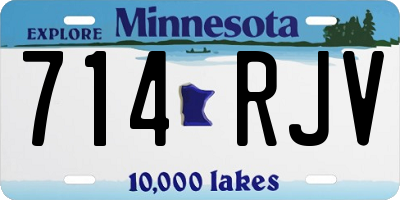 MN license plate 714RJV