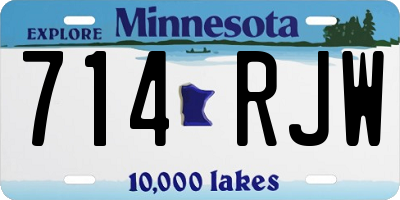 MN license plate 714RJW